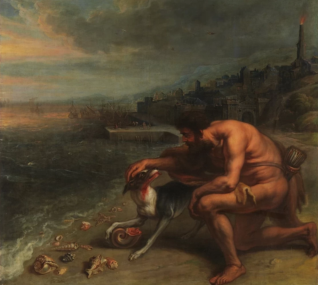Ercole e la scoperta del segreto della lumaca viola, da Rubens - Museo del Prado, Madrid